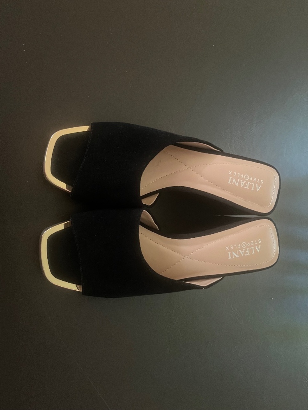 Black with Gold Trim Wedge Slide